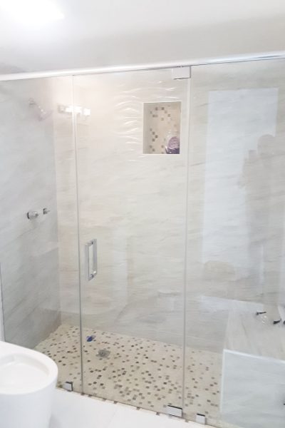 shower door with header